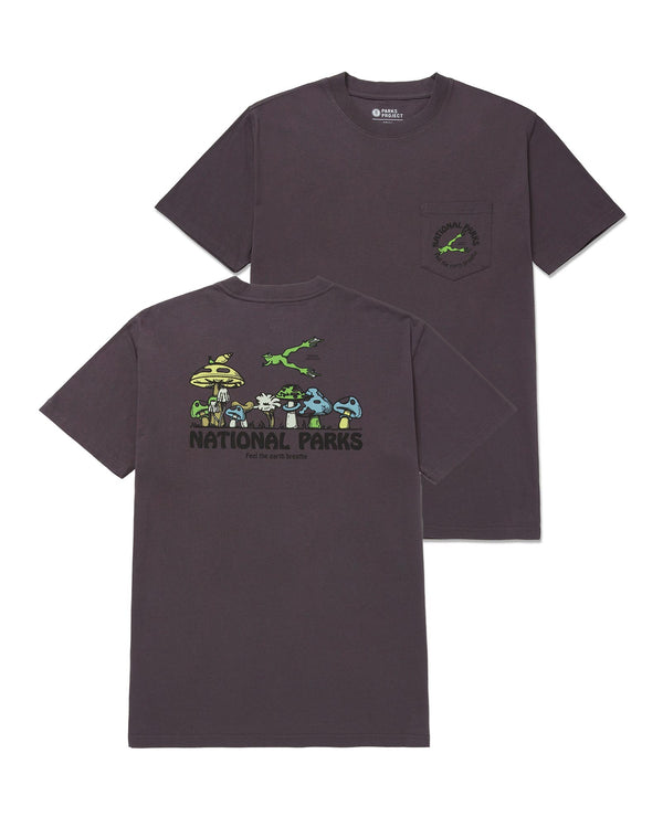 Parks Project | National Parks Fungi Pocket Tee | National Park Tee | graphite