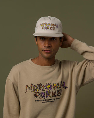 Shop National Parks 90s Doodle Embroidered Hat Inspired by our National Parks | cream