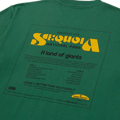 Shop Sequoia's Greatest Hits Tee Inspired by Sequoia National Park | forest-green