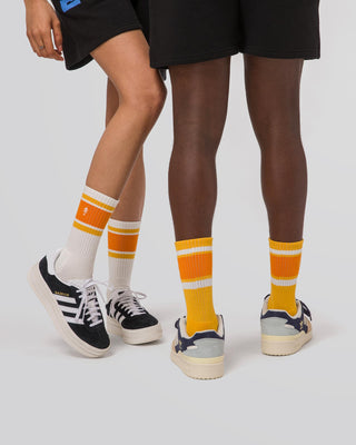 Shop Trail Crew Tube Socks 2 pack Inspired By National Parks | white-and-yellow