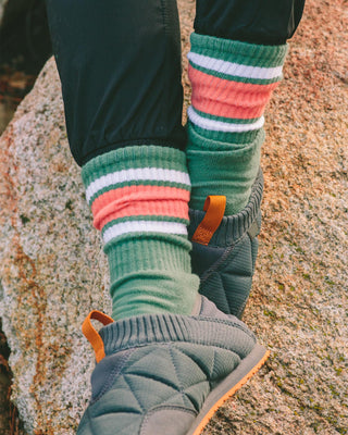 Shop Trail Crew Tube Socks 2 pack Inspired By National Parks | green-and-natural