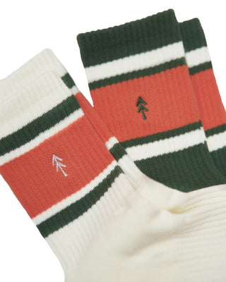 Shop Trail Crew Tube Socks 2 pack Inspired By National Parks | green-and-natural