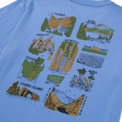 Shop Welcome to California's National Parks Tee Inspired by our National Parks  | light-blue