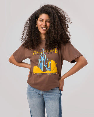 Shop Yellowstone's Greatest Hits Tee Inspired by Yellowstone National Park | brown