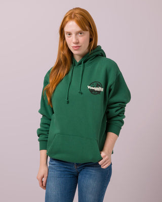 Shop Yosemite Puff Print Hoodie Inspired by Yosemite National Park | forest-green